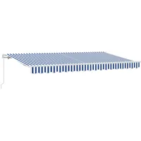 VidaXL Einziehbare Markise Blau Weiß 400 x 200 cm
