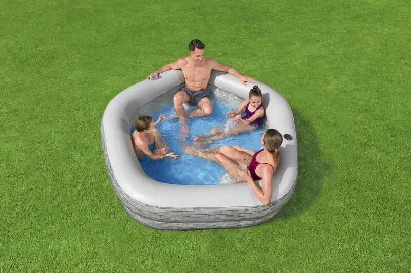 Bestway® 2,13m x 2,06m x 53cm TruPrint Stone Familienpool