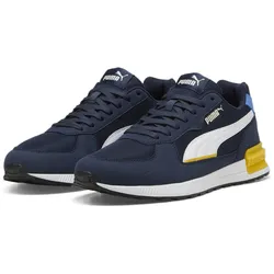 Sneaker PUMA "Graviton Erwachsene" Gr. 39, bunt (club navy white yellow sizzle blue) Schuhe Puma
