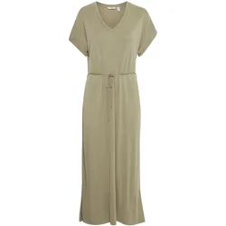Maxikleid B.YOUNG "Maxikleid BYPireni", Damen, Gr. S, N-Gr, grün (aloe), Obermaterial: 60% Modal CMD. 40% Polyester PES., gemustert, casual, regular fit lang, Kleider