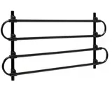 fudajo Hundegitter 83-145 cm Schwarz 40 cm