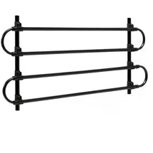 fudajo Hundegitter 83-145 cm Schwarz 40 cm