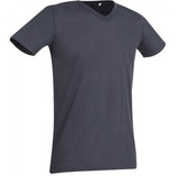 Stedman Ben V-Neck Herren T-Shirt - Farbe: Slate Grey (Solid) - Größe: XXL - Grau