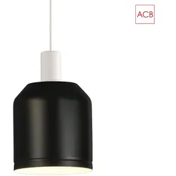 ACB Pendelleuchte TURKANA 3908/16, E27, max. 15W, IP20, schwarz / Kabel weiß ACB-C3908081N