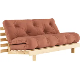 Karup Roots Schlafcouch Baumwolle/Polyester 2,5-Sitzer Braun