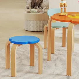 aiyaplay Kindersitzgruppe 5-teilig 69 x 45 x 69 cm Holz lackiert mehrfarbig