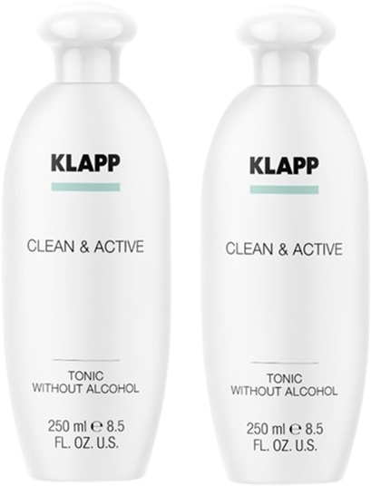 Doppelpack - KLAPP Cosmetics Clean & Active Tonic without Alcohol (2x 250ml)