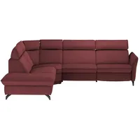 himolla Ecksofa  1926 , rot , Maße (cm): B: 278 H: 245 T: 92