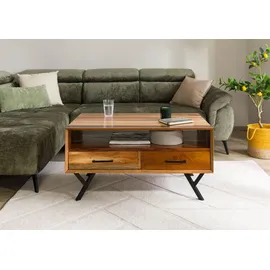 MASSIVMOEBEL24.DE AVIGNON Beige Altholz 100 x 60 x 51 cm