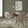 ECD Germany Esszimmerstuhl Microleder olive-grau 4er Set