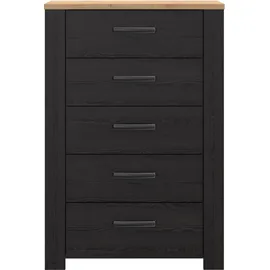 Forte Kommode Bohol 101,4 x 87 x 42 cm Schwarz