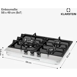 Klarstein Gaskocher 3-Flammig 6,2 kW