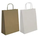 APLI agipa 101649 Papiertragetasche - aus Kraftpapier, mittel, weiß