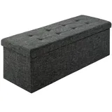 Tectake Sitzbank Faltbar Dunkelgrau 110 x 38 x 38 cm