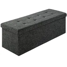 Tectake Sitzbank Faltbar Dunkelgrau 110 x 38 x 38 cm