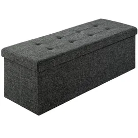 Tectake Sitzbank Faltbar Dunkelgrau 110 x 38 x 38 cm