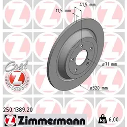 ZIMMERMANN 250.1389.20 Bremsscheibe COAT Z