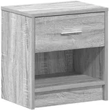 vidaXL Nachttisch mit Schublade Grau Sonoma 39x28x41 cm