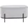 SalesFever Polsterhocker Cord-Optik 80 x 42 x 40 cm Hellgrau/Schwarz