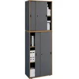 VCM Salia Schiebetürenschrank 60 x 37 x 183 anthrazit