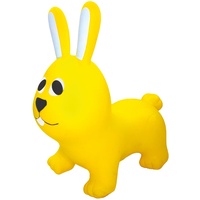 GERARDO'S Toys Jumpy Hüpftier Hase Gelb - Hüpftiere ab 1 Jahr und ab 2 Jahre - Aufblasbare Tiere Spielzeug Draussen oder Drinnen für Kleinkinder ab 12 Monaten