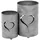 levandeo Kerzenlaterne 2er Set Metall Grau