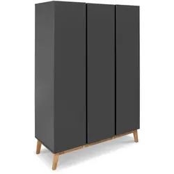 Portobello Kleiderschrank Venta 135 x 195 cm Lack Grau