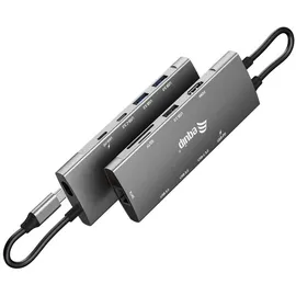 Equip Dock USB-C->HDMI Gigabit LAN, USB3.0.100WPD SD/TF 0.25m