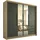 A&J MöbelLand Drehtürenschrank VIVO 200 x 215 x 59,5 cm Braun/Graphit
