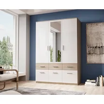Stella Trading Z2 Drehtürenschrank 3-türig BOX - B/H/T ca. 135,00x198,00x55,00