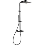 Evenes Samba II Brausesystem mit Thermostat, Höhe 1053 mm, matt, schwarz Evenes