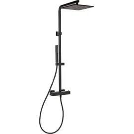 Evenes Samba II Brausesystem mit Thermostat, Höhe 1053 mm, matt, schwarz Evenes