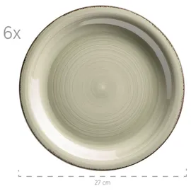 Mäser Speiseteller 27 cm Olivgrün 6er Set