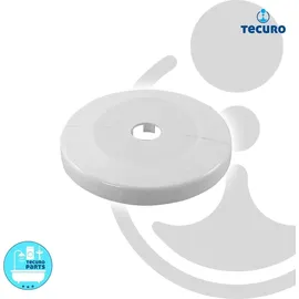 tecuro Scharnierrosette Ø 22 mm x Ø 65 mm x 6,5 mm - Kunststoff ABS weiß