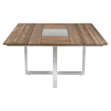 Zebra Technologies Quadux Gartentisch 140 x 140 x 75 cm natur