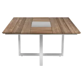 Zebra Technologies Quadux Gartentisch 140 x 140 x 75 cm natur