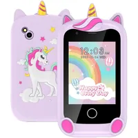 PTHTECHUS Kinder Handy, Smartphone für Mädchen Jungen, 28 Zoll großer Touchscreen Telefon Uhr Kinder mit 16 Spiele Anruf SOS Kamera Musik Schrittzähler Wecker, kinderhandy 4-9 Jahre Geschenke (Lila)