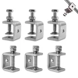 C Klemme, 6 Stück Zwingen, Fixierzange Einstellbar Klemmbereich, weldinger schraubzwinge, Trägerklemme, Zwingen Schraubklemme 0-2,5cm, Klemmen & Spanner, für Schweißen und Tischlerei, Autoreparatur