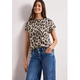 STREET ONE Shirttop mit Leo-Muster Beige 34