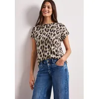 STREET ONE Shirttop mit Leo-Muster Beige 34