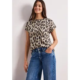 STREET ONE Shirttop mit Leo-Muster Beige 34