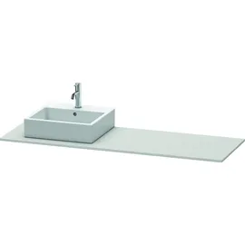 Duravit XSquare Konsole XS060HL3939 160x55cm, mit 1 Ausschnitt links, Nordic Weiß Seidenmatt