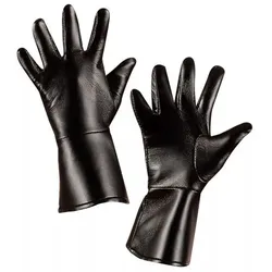 Schwarze Kunstlederhandschuhe - Kindergröße