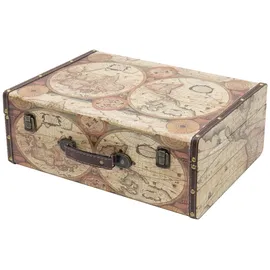 HMF Vintage Koffer aus Holz 44 x 32 x 16 cm 16-tlg. bunt