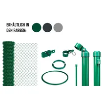 GAH Alberts Maschendrahtzaun 25 m x 125 cm Grün/Stahl