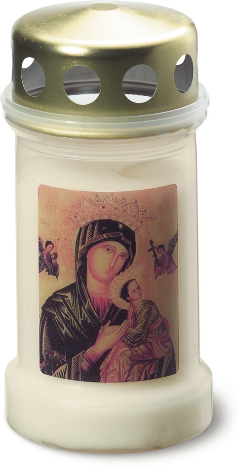 Bolsius Dauerbrenner Nr. 3 mit Deckel Motiv "Maria mit Kind"