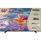 Vestel Fernseher 55 Zoll Smart TV Powered by TiVo, 4K UHD Fernseher mit Dolby Vision HDR, Dolby Atmos und integriertem Triple-Tuner, LED TV 55UT9740 schwarz