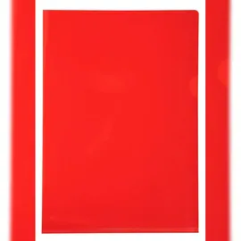 Exacompta 10x Pack 10 Aktensichthüllen glattem festem PVC 130μ A4 Rot