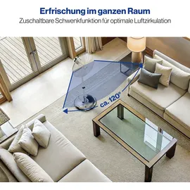 ProfiCare PC-VL3064MS 40 cm Standventilator Silber/Weiß