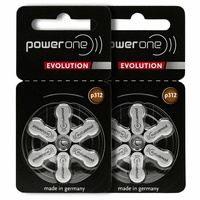 PowerOne Evolution Größe 312 Hörgerätebatterien - 1,45 V Zinkluft mit verbesserter Akkulaufzeit (12 Batterien)